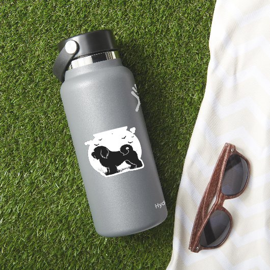 Lowchen Dog � Halloween Moon Silhouette Classic T- Sticker (HydroFlask Insitu)