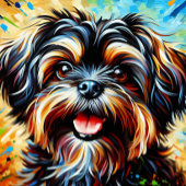 Lowchen Dog Portrait Acryl Art Print Hondenliefheb Legpuzzel