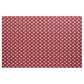 Lowchen Dog Silhouettes Red en White Patterned Stof (Yard (91,4 cm))