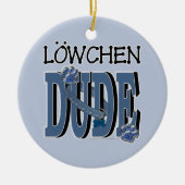 Lowchen DUDE Keramisch Ornament (Voorkant)