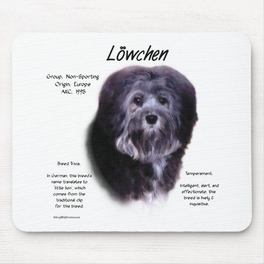 Löwchen Geschiedenisontwerp Muismat (Voorkant)