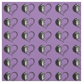 Lowchen Heart Design Stof (Swatch)