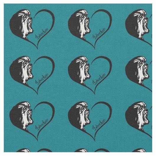 Lowchen Heart Design Stof (Close Up)