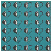 Lowchen Heart Design Stof (Swatch)