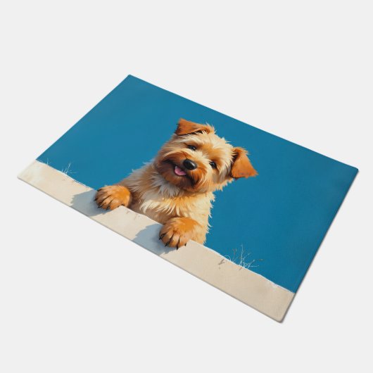 Lowchen Hond Deurmat Kunst (Schuin)