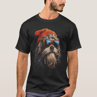 Lowchen Hond Kerst Winter Vakantie Koele Zonnebril T-shirt