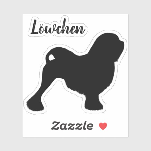 Lowchen Hond Silhouet Vinyl Decal Sticker (Vel)