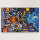 Lowchen Honden Trick-or-Treating Halloween Kostuum Legpuzzel (Horizontaal)