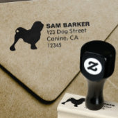 Lowchen Hondenras Silhouet retouradres Rubberstempel