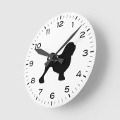 Lowchen Hondenras Silhouette Ronde Klok (Hoek)