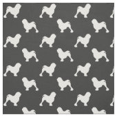 Lowchen Hondenras Silhouettes Patterned Stof (Swatch)