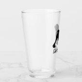 Lowchen hondensilhouet gepersonaliseerd Drink glas (Rechts)
