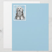 Lowchen schilderen - Kute Original Dog Art (Voorkant / Achterkant)