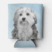 Lowchen schilderen - Kute Original Dog Art Blikjeskoeler (Voorkant)