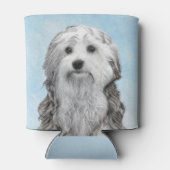 Lowchen schilderen - Kute Original Dog Art Blikjeskoeler (Achterkant)