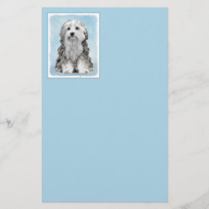 Lowchen schilderen - Kute Original Dog Art Briefpapier
