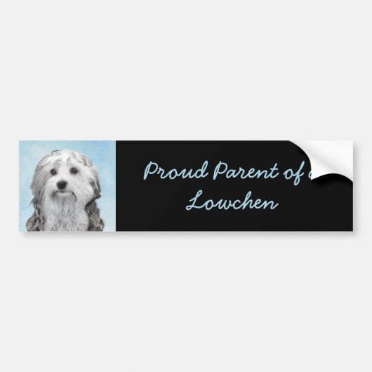 Lowchen schilderen - Kute Original Dog Art Bumpersticker (Voorkant)