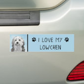 Lowchen schilderen - Kute Original Dog Art Bumpersticker (Op auto)