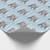 Lowchen schilderen - Kute Original Dog Art Cadeaupapier (Hoek)