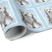 Lowchen schilderen - Kute Original Dog Art Cadeaupapier (Rol Hoek)