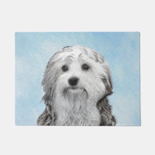 Lowchen schilderen - Kute Original Dog Art Deurmat (Voorkant)