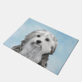 Lowchen schilderen - Kute Original Dog Art Deurmat (Schuin)