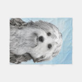Lowchen schilderen - Kute Original Dog Art Fleece Deken (Voorkant (Horizontaal))