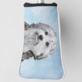 Lowchen schilderen - Kute Original Dog Art Golfheadcover (Draai 90)
