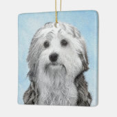 Lowchen schilderen - Kute Original Dog Art Keramisch Ornament (Links)