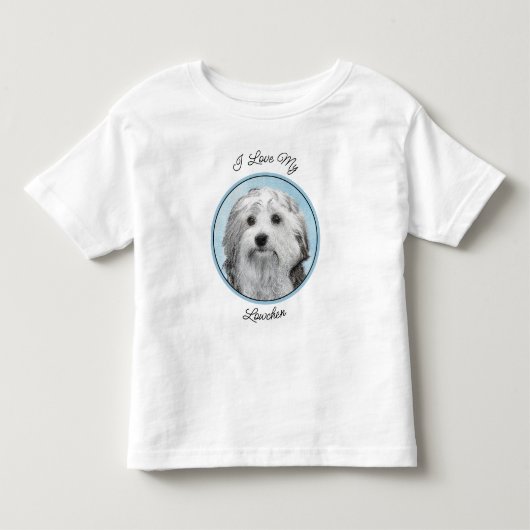 Lowchen schilderen - Kute Original Dog Art Kinder Shirts (Voorkant)