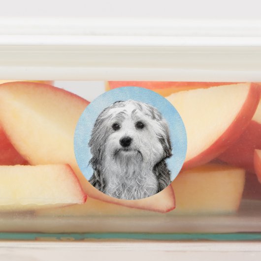 Lowchen schilderen - Kute Original Dog Art Labels (Aangebracht)