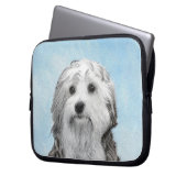 Lowchen schilderen - Kute Original Dog Art Laptop Sleeve (Voorkant Links)