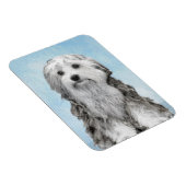 Lowchen schilderen - Kute Original Dog Art Magneet (Rechterzijde)