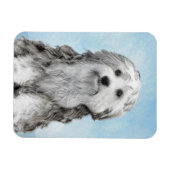 Lowchen schilderen - Kute Original Dog Art Magneet (Horizontaal)