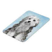 Lowchen schilderen - Kute Original Dog Art Magneet (Linkerzijde)
