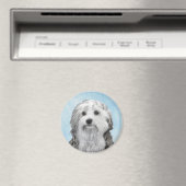 Lowchen schilderen - Kute Original Dog Art Magneet (Insitu (Vaatwasser))