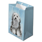 Lowchen schilderen - Kute Original Dog Art Medium Cadeauzakje (Achterkant Gekanteld)