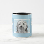 Lowchen schilderen - Kute Original Dog Art Mok (Midden)