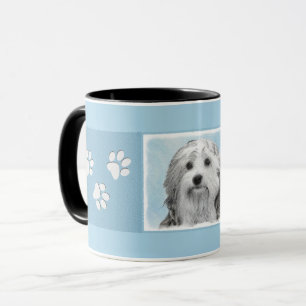 Lowchen schilderen - Kute Original Dog Art Mok