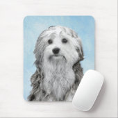Lowchen schilderen - Kute Original Dog Art Muismat (Met muis)