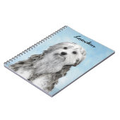 Lowchen schilderen - Kute Original Dog Art Notitieboek (Linkerzijde)