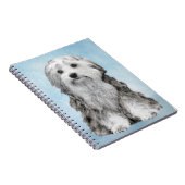 Lowchen schilderen - Kute Original Dog Art Notitieboek (Rechterzijde)