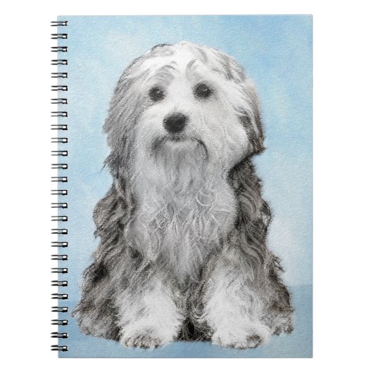 Lowchen schilderen - Kute Original Dog Art Notitieboek (Voorkant)
