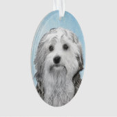 Lowchen schilderen - Kute Original Dog Art Ornament (voorkant)