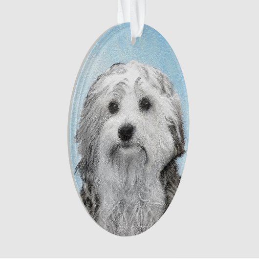 Lowchen schilderen - Kute Original Dog Art Ornament (voorkant)