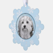 Lowchen schilderen - Kute Original Dog Art Ornament Kaart (Links)