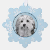 Lowchen schilderen - Kute Original Dog Art Ornament Kaart (Voorkant)
