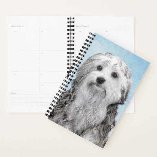 Lowchen schilderen - Kute Original Dog Art Planner (Display)