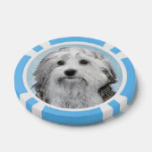Lowchen schilderen - Kute Original Dog Art Poker Chips (Enkel)