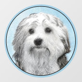 Lowchen schilderen - Kute Original Dog Art Raamsticker (Vel)